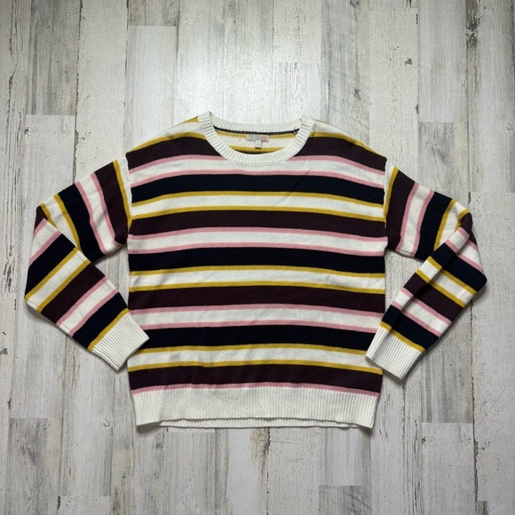 Gianni Bini Striped Crewneck Sweater Size XL - Picture 1 of 3
